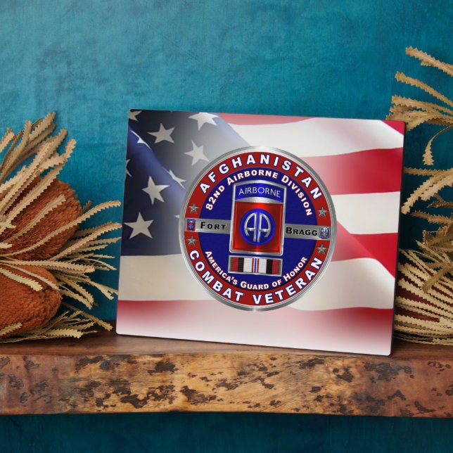 Placa Expositora 82ª División Aérea Afganistán Veterano (Lado)