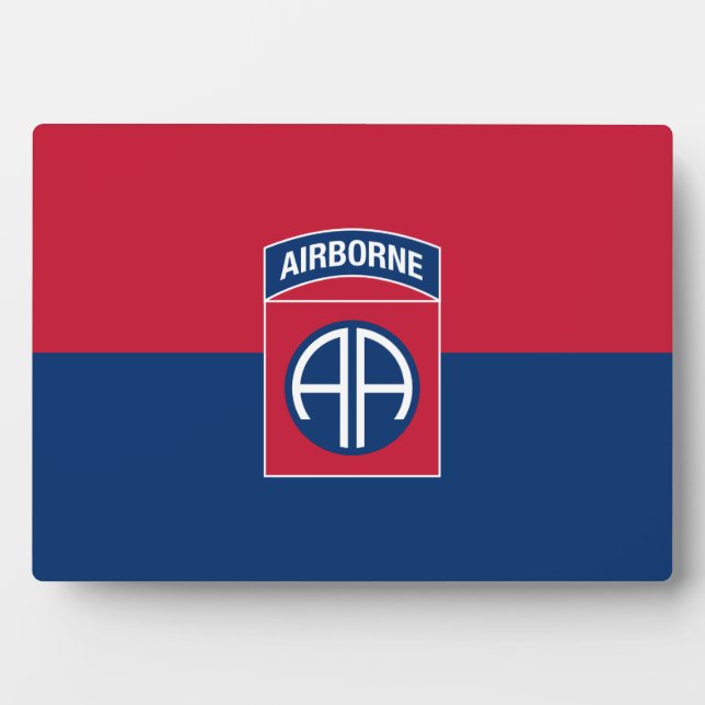 Placa Expositora 82ª División Aérea Bandera Veterano Militar (Frente)