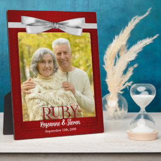 Placa Expositora 8 x10 Ruby 40 Aniversario del Boda