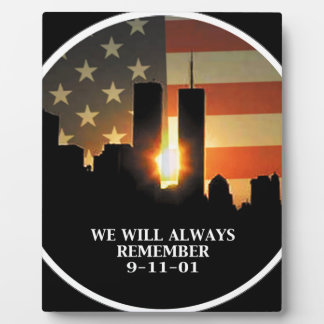 Placa Expositora 9-11 recordar - Nunca olvidaremos