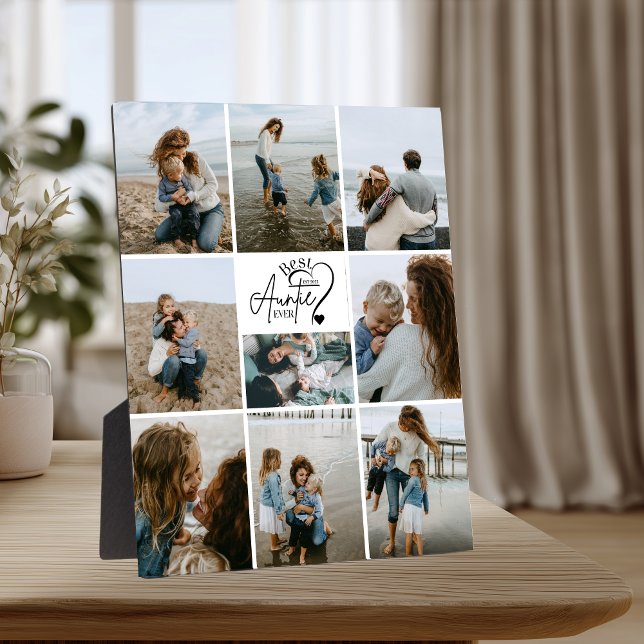 Placa Expositora 9 Personalized Best Aunt Photo Collage (Subido por el creador)