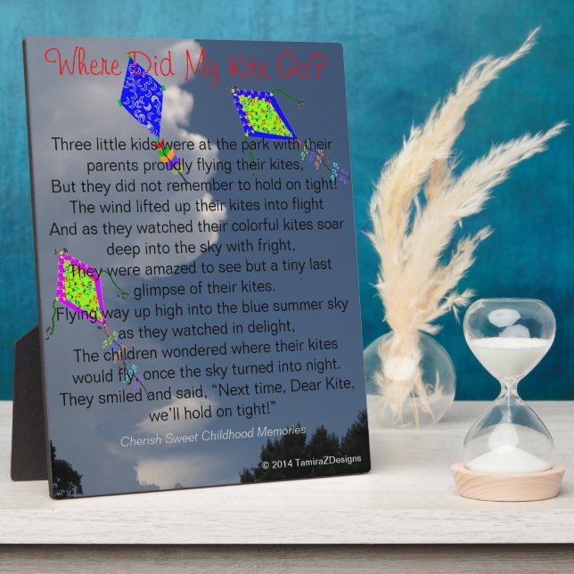 Placa Expositora ¿A dónde se fueron mis cometas los Recuerdos de in (Lado)