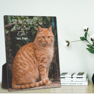 Placa Expositora A la mejor foto del Personalizado de papá gato de 