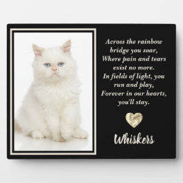 Placa Expositora A lo largo del puente arcoiris Perro gato Mascota 