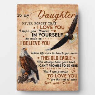 Placa Expositora A Mi Hija Regalo, Papá Y Hija, Eagle Lover