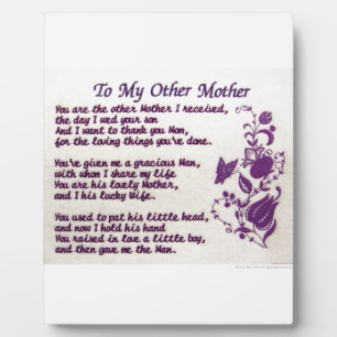 Placa Expositora A Mi Otra Madre; Gracias