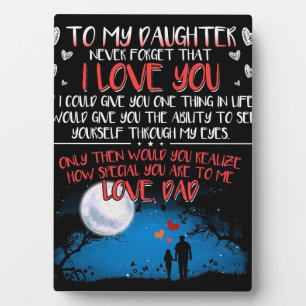 Placa Expositora A mi regalo de hija   Mejor regalo familiar