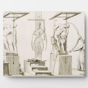 Placa Expositora A Sculptor's Studio, c.1800 (engraving)