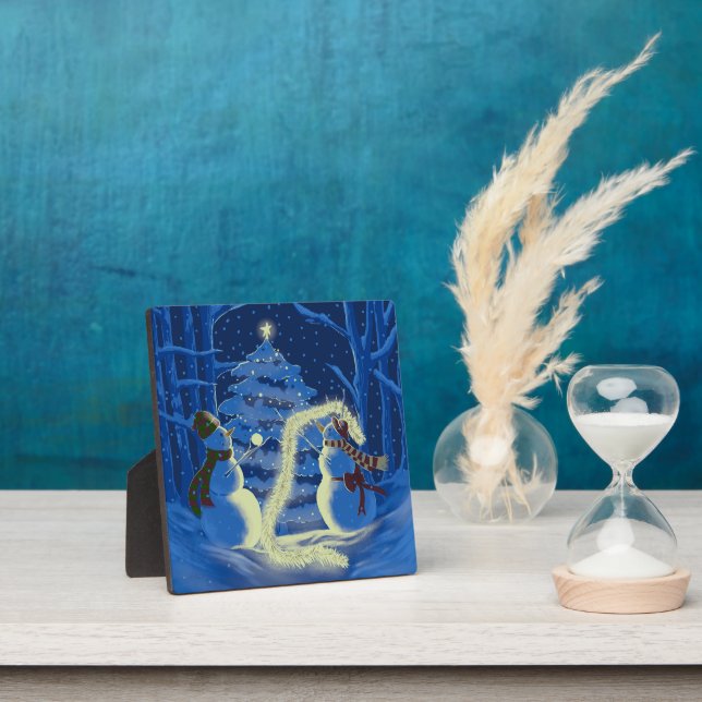 Placa Expositora A Snowman Christmas (in situ)