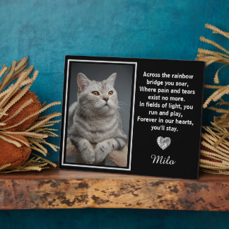 Placa Expositora A través del puente del arcoíris Memorial de perro