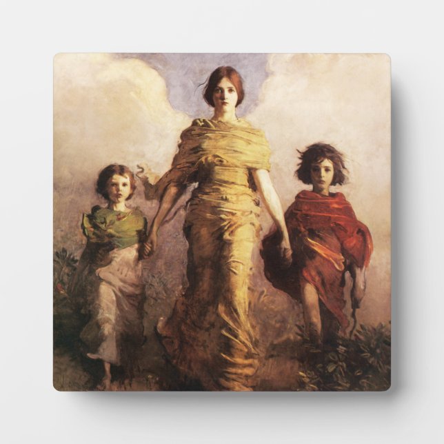 Placa Expositora Abbott Handerson Thayer A Virgin Plaque (Frente)