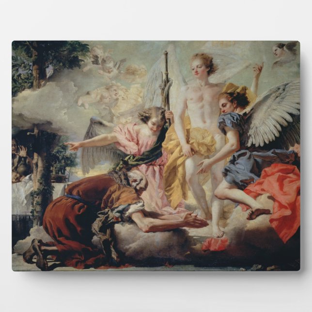 Placa Expositora Abraham y los tres ángeles (Frente)