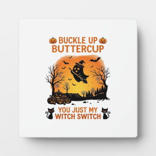 Placa Expositora Abróchense Buttercup Halloween Fantasma Bruja Somb