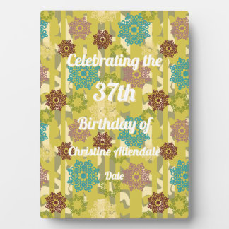 Placa Expositora Abstract Texture Silhouette Stencil Art Birthday