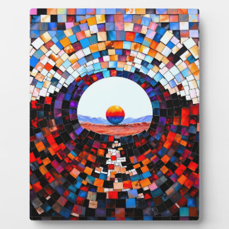 Placa Expositora Abstrakter Mosaikblick der Stille
