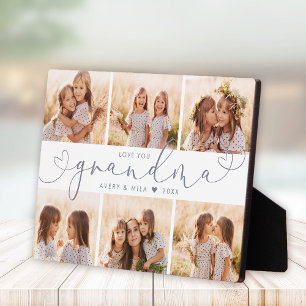 Placa Expositora Abuela Collage de fotos de escritura moderna de co