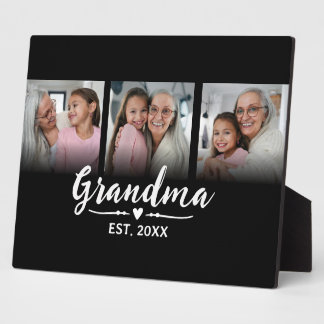 Placa Expositora Abuela Estableció Escritura Negra 3 Foto