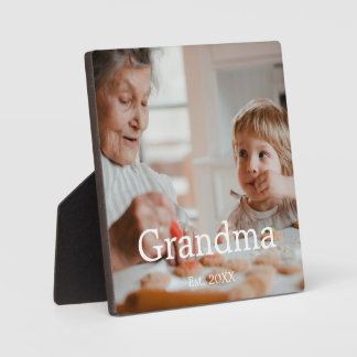 Placa Expositora Abuela Estableció Regalo De Foto Moderno