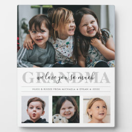 Placa Expositora Abuela/Nana/Otros de texto de 4 Collages de fotos 