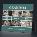 Placa Expositora Abuela sabia te queremos Collage de fotos<br><div class="desc">Abuela Te queremos Collage de fotos. 6 fotos. Personalizar. Fondo sabio.</div>