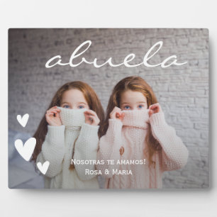 Placa Expositora Abuela Te Amamos Foto Grande Personalizada