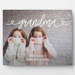 Placa Expositora Abuela Te Amamos Foto Grande Personalizada 