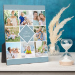Placa Expositora Abuela te queremos 8 Collages de fotos<br><div class="desc">Elegante placa fotográfica para tu abuela - o personalizar para cualquiera que quieras. Subir 8 de tus fotos favoritas y éstas se mostrarán en formato cuadrado / instagram en un sencillo collage de fotos al estilo de la cuadrícula. El texto del centro dice "Te amamos abuela" y es totalmente editable...</div>