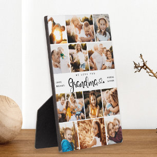 Placa Expositora Abuela: Te queremos, corazón, Collage de fotos mod