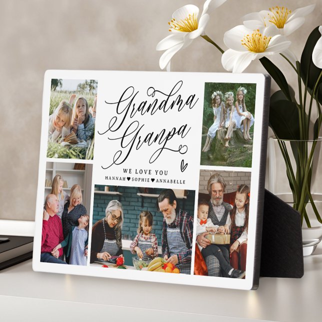 Placa Expositora Abuela y abuelo te amamos Collage de fotos (Subido por el creador)