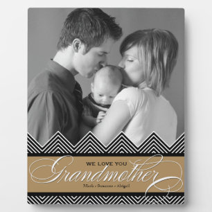 Placa Expositora Abuela Zig Zag Chevron Moderno personalizado