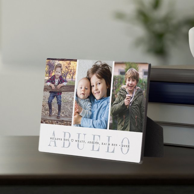 Placa Expositora Abuelo | Collage de fotos de los nietos (Subido por el creador)