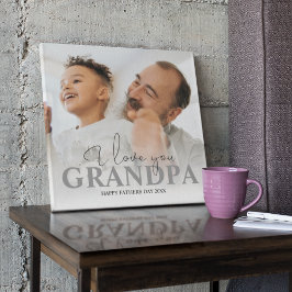 Placa Expositora Abuelo fotográfico personalizado