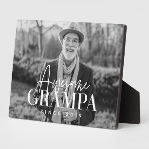 Placa Expositora Abuelo Impresionante Desde 20XX Simple Foto Elegan