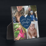 Placa Expositora Abuelo personalizado entrega Collage de fotos fami<br><div class="desc">Abuelo personalizado entrega Collage de fotos familiar</div>