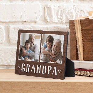 Placa Expositora Abuelo ruso de dos fotos