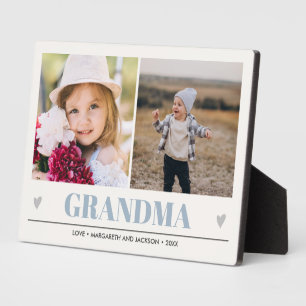 Placa Expositora Abuelos GRANDMA 2 CORAZONES GRÁFICOS