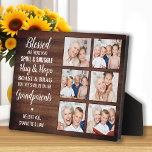 Placa Expositora Abuelos rusos de Collage de fotos personalizado<br><div class="desc">Celebra a tus abuelos con una placa de collage de fotos personalizados en un diseño rústico de madera . Esta placa única de los abuelos es el regalo perfecto, ya sea por cumpleaños, día de los abuelos o Navidades. Esperamos que su regalo de abuelo especial se convierta en un tesoro...</div>