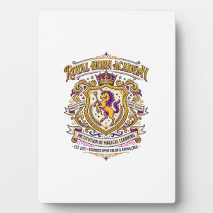 Placa Expositora Academia Cuerno Real Unicornio Diseño Stylish Zazz