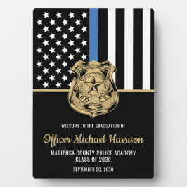 Placa Expositora Academia de Policía de Graduación