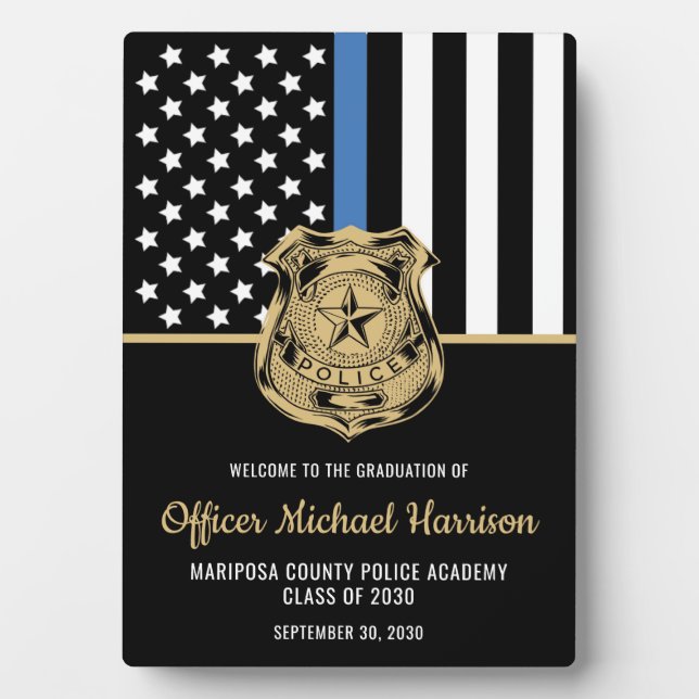 Placa Expositora Academia de Policía de Graduación (Frente)