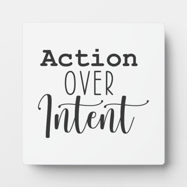 Placa Expositora Acción sobre intención - Motivación del éxito de l (Frente)