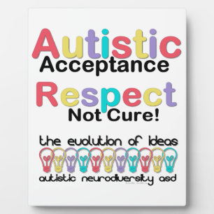 Placa Expositora Aceptación autista Respeto No Cura