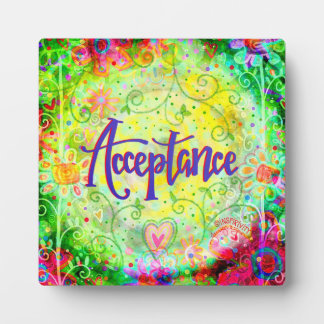Placa Expositora Aceptación Bonito Inespiritividad Floral Easel