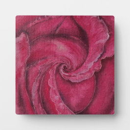 Placa Expositora Acercamiento a la rosa roja