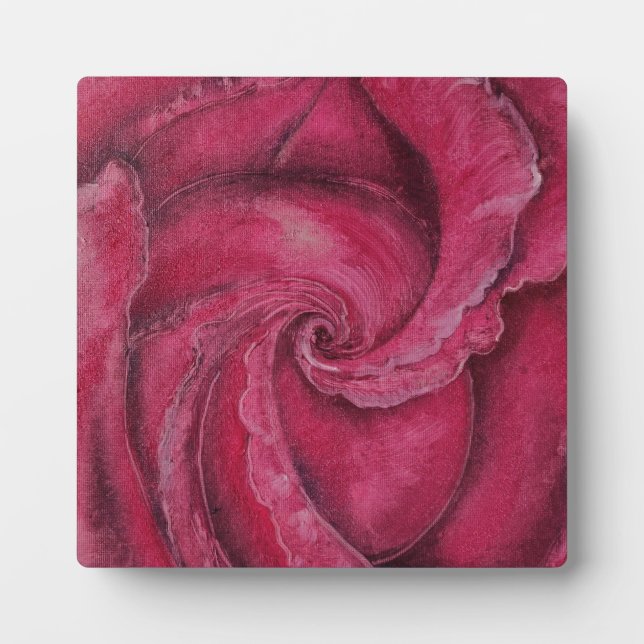 Placa Expositora Acercamiento a la rosa roja (Frente)