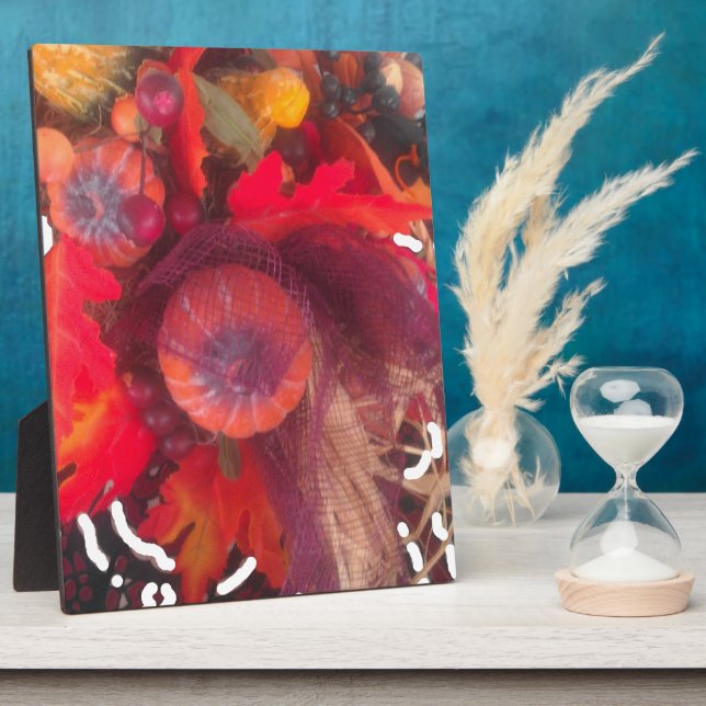 Placa Expositora Acogedor encanto de otoño - Decoración de otoño y  (Lado)