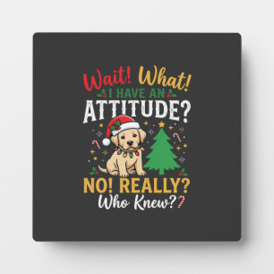 Placa Expositora Actitud divertida de perro de Navidad