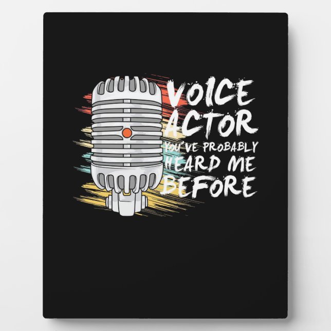 Placa Expositora Actor de voz antes (Frente)