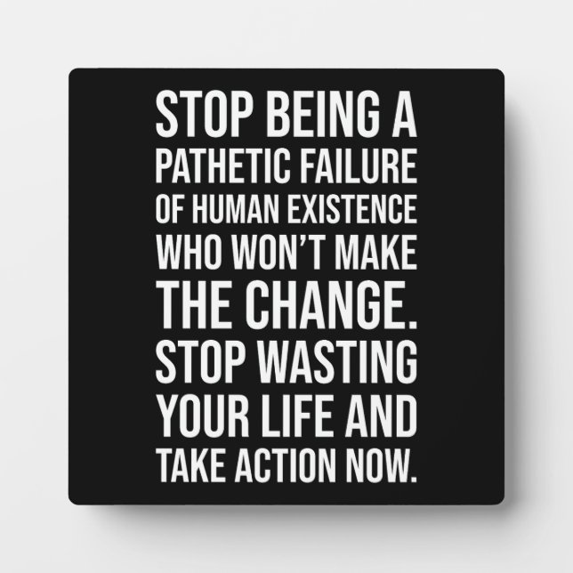 Placa Expositora Actuar ahora - Gimnasio, agitación, éxito, motivac (Frente)