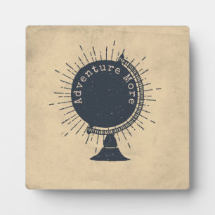 Placa Expositora Adventure More Hipster Globe